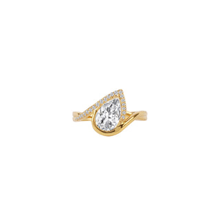 The Sculpted Pear Knot Ring