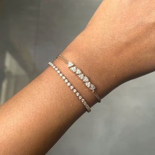 Trillion Encrust Diamond Bracelet