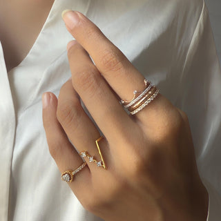 Triple Diamond Celestial Ring