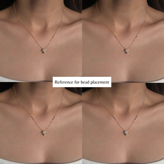 Envelope Cushion Diamond Pendant Mangalsutra