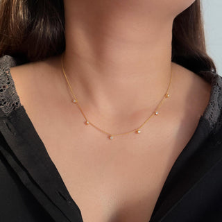 14kt Snowball Necklace