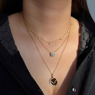 14kt Snowball Necklace