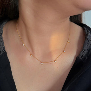 14kt Snowball Necklace