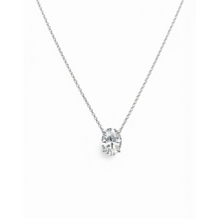 Oval Prong Necklace