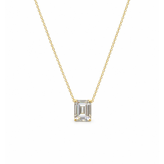 Emerald Prong Necklace
