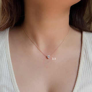 Heart Prong Necklace