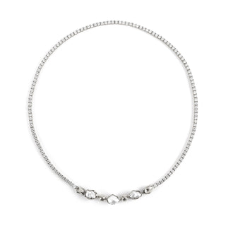 Sculpted Detachable Baroque Tennis Necklace