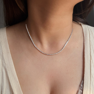 The LiteString™ Half Diamond Tennis Necklace & Bracelet Set