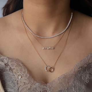 The LiteString™ Half Diamond Tennis Necklace & Bracelet Set