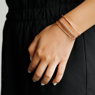 Diamond Bar Scalloped Bracelet